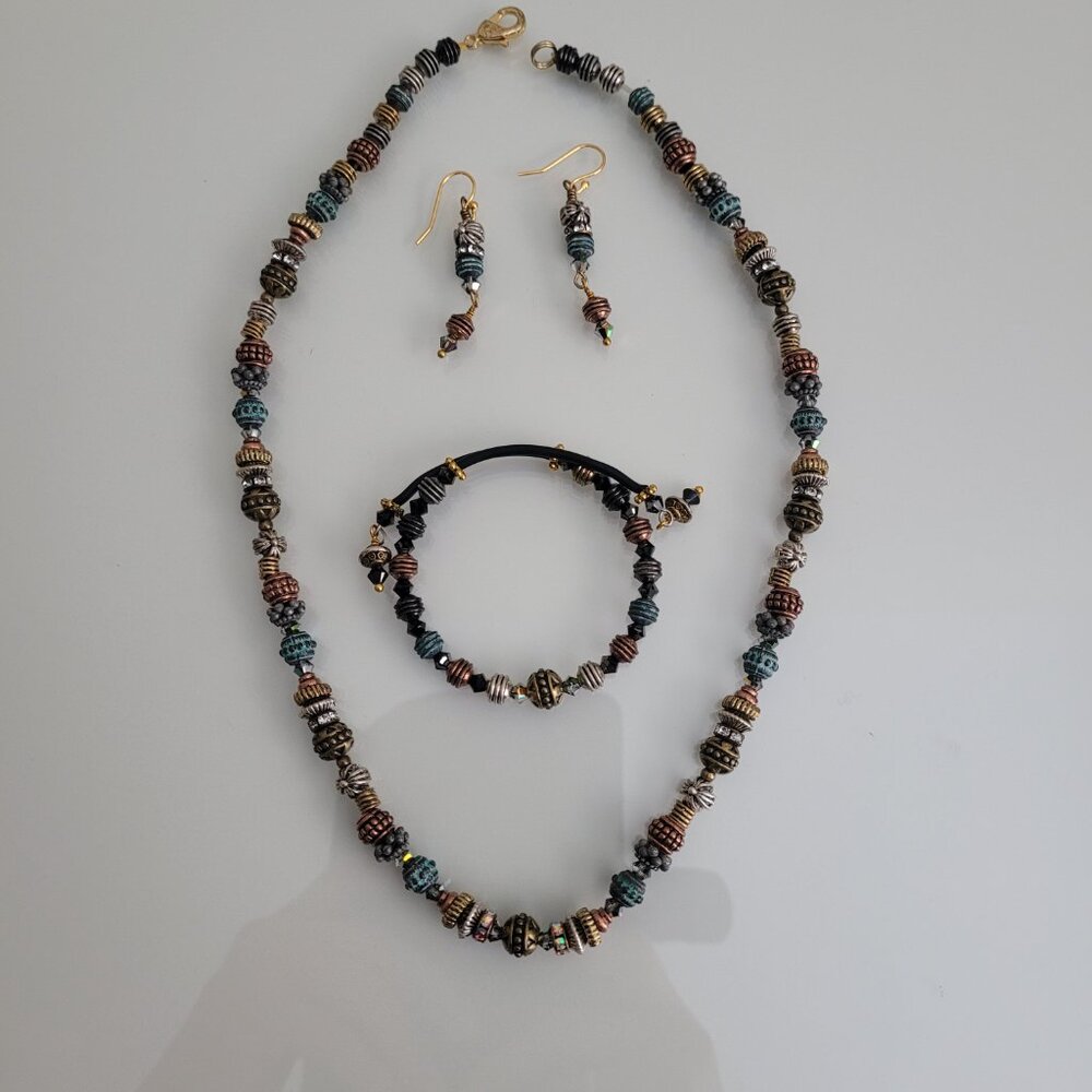 Boho necklace set - handmade - new